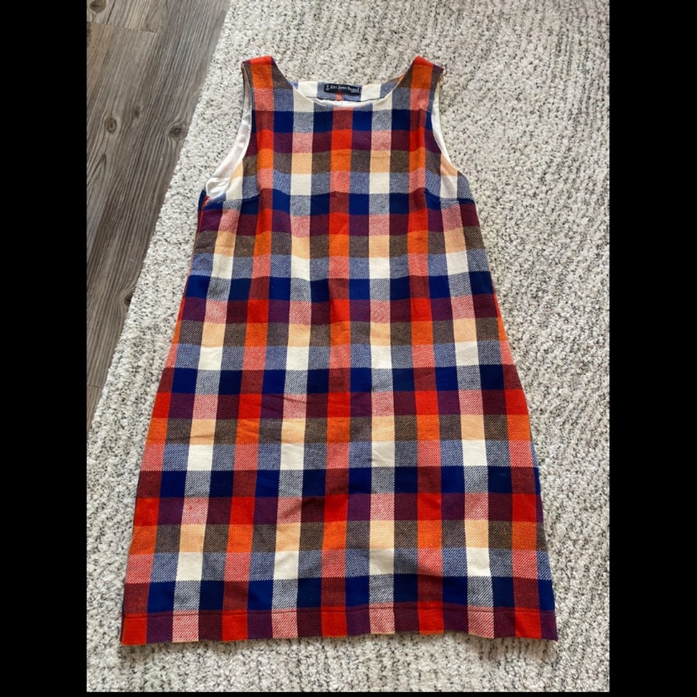 KJP Fall Plaid Wool Plaid Shift Dress